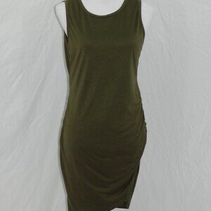 NWT BTFBM Bodycon Womens Medium Dark Green Mini Beach Sun Dress Cover up NWT